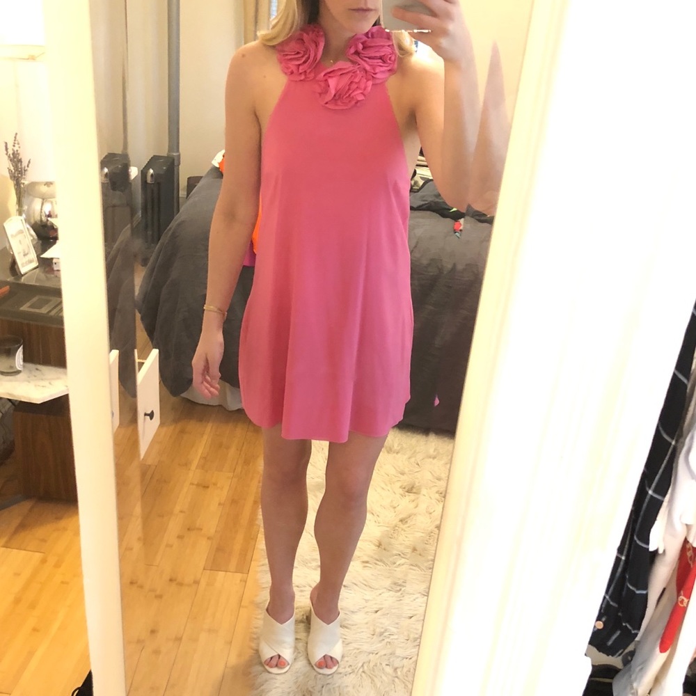 Alice + Olivia hot pink cocktail dress, size S